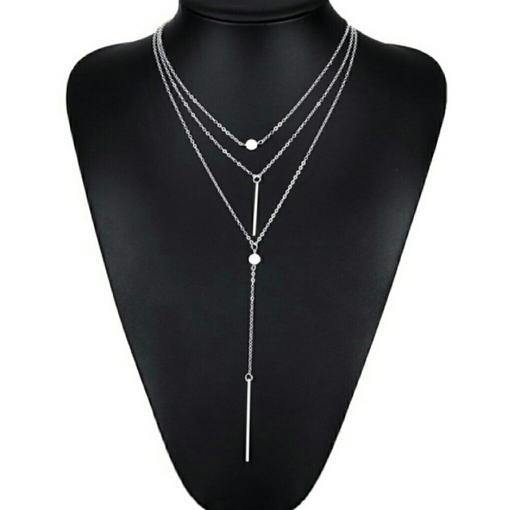 🔥2 FOR $15🔥3 Layer Silver Dainty Choker Necklace